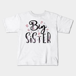 Big Sister, sister gift, promoted to Big sister, Cute Big Sister, Flowers Sister Kids T-Shirt